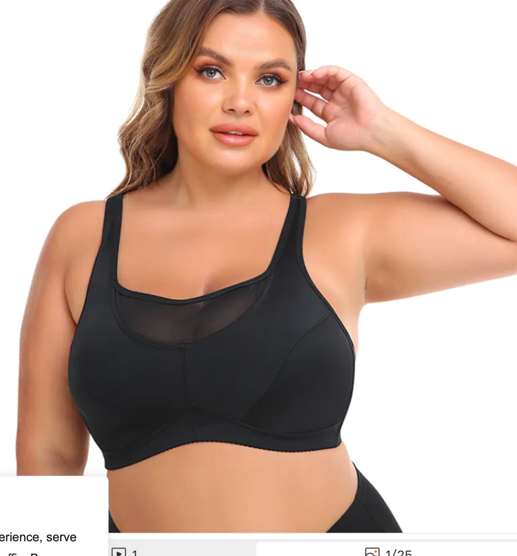 Women's Large Size No Steel Ring Back Strap Vest Bra Underwear