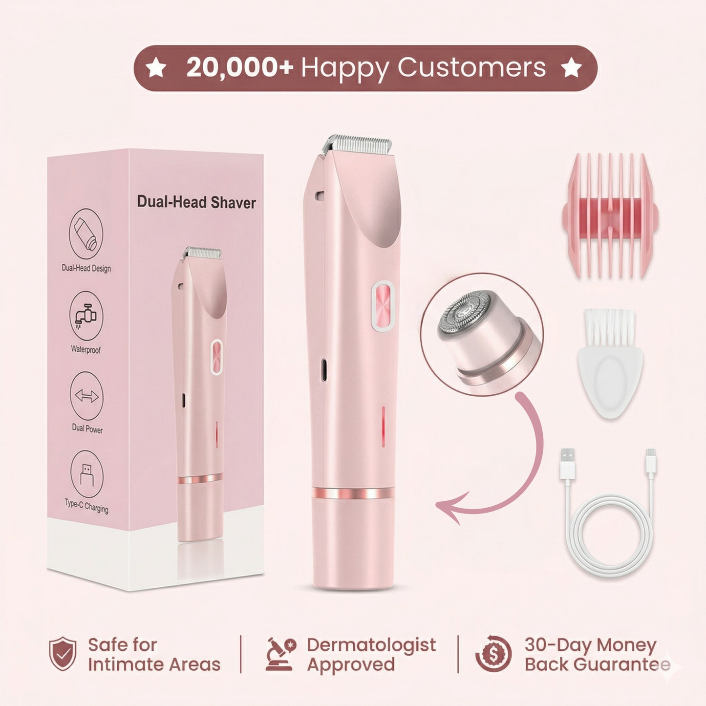 Irritation-free intimate razor