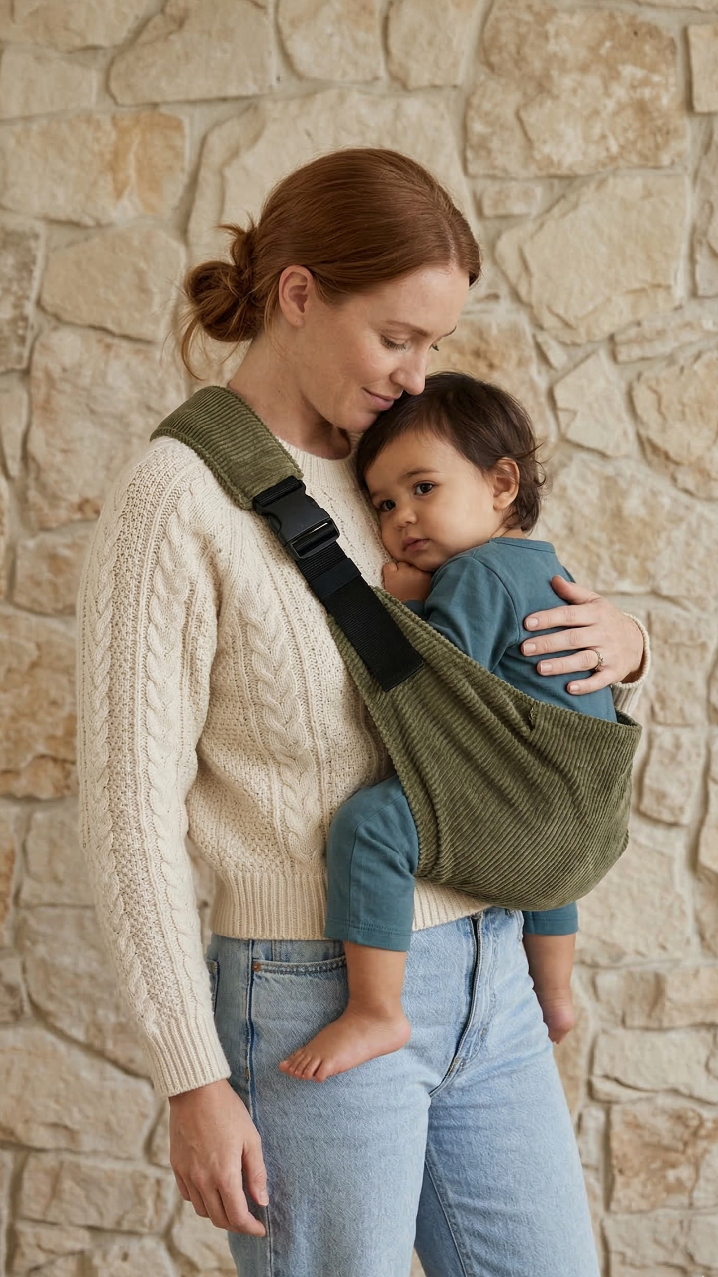 Toddler Carrier Corduroy Olive Green